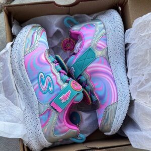 Brand New Skechers Sweet Kicks Kids' Sneakers - Pink and Blue